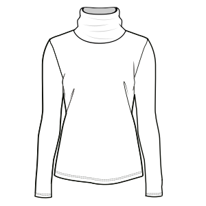 Fashion sewing patterns for LADIES T-Shirts turtleneck 7197